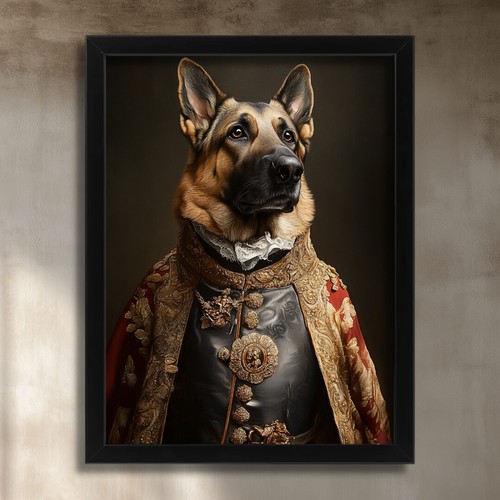 German shepherd art print - shepherd,