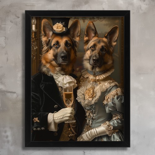 German shepherd art print - shepherd,