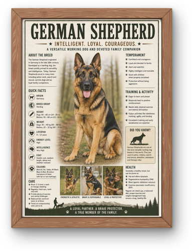 German shepherd dog poster - german,