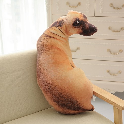 Novelty curved dog - dog, cushion
