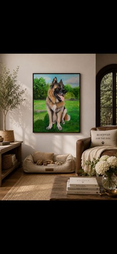 German shepherd pet acrylic - shepherd,