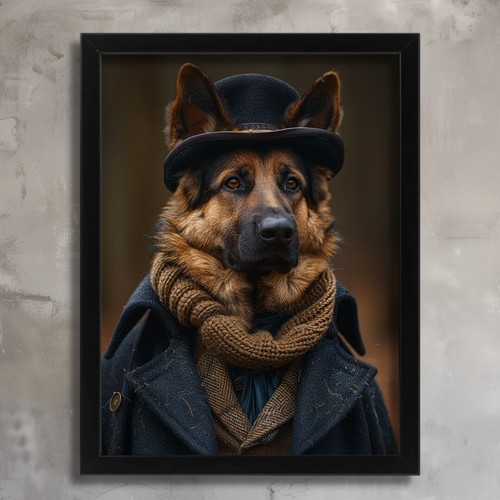 Sophisticated german shepherd - german,