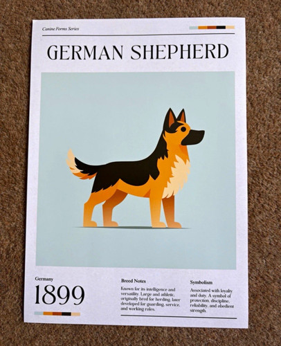 German shepherd modern - german,