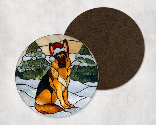 German shepherd dog - santa, hat