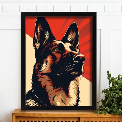 German shepherd wall art dog - wall,