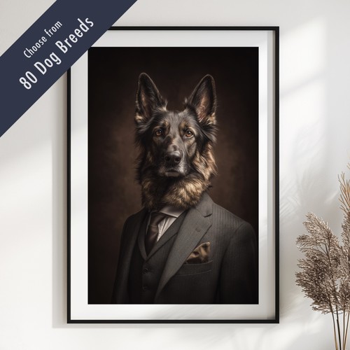 Smartly dressed dog portrait - smartly,