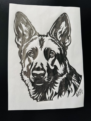 Original hand drawn pencil - a4,