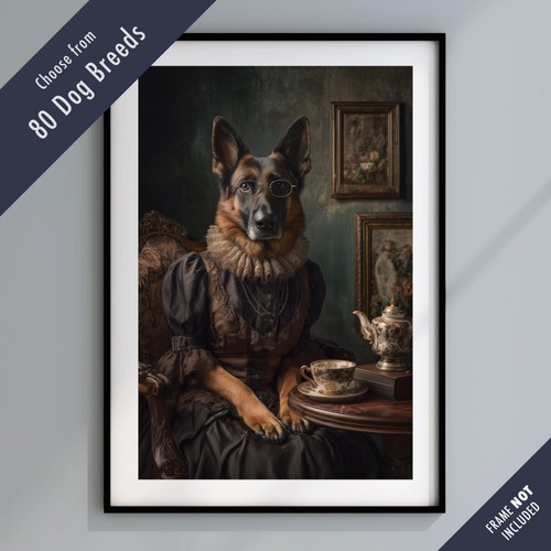 Dressed dog tea party - dog,