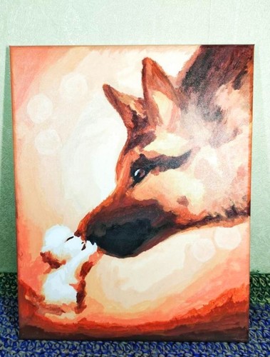 German shepherd white - german,