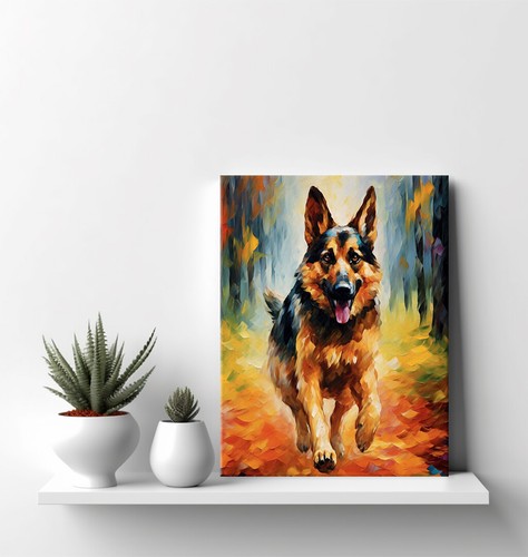 German shepherd dog - dog, colourful