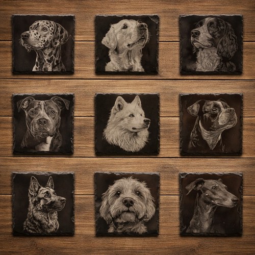 Engraved dog breed slate - engraved,