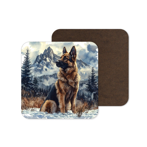 Watercolour german shepherd - german,